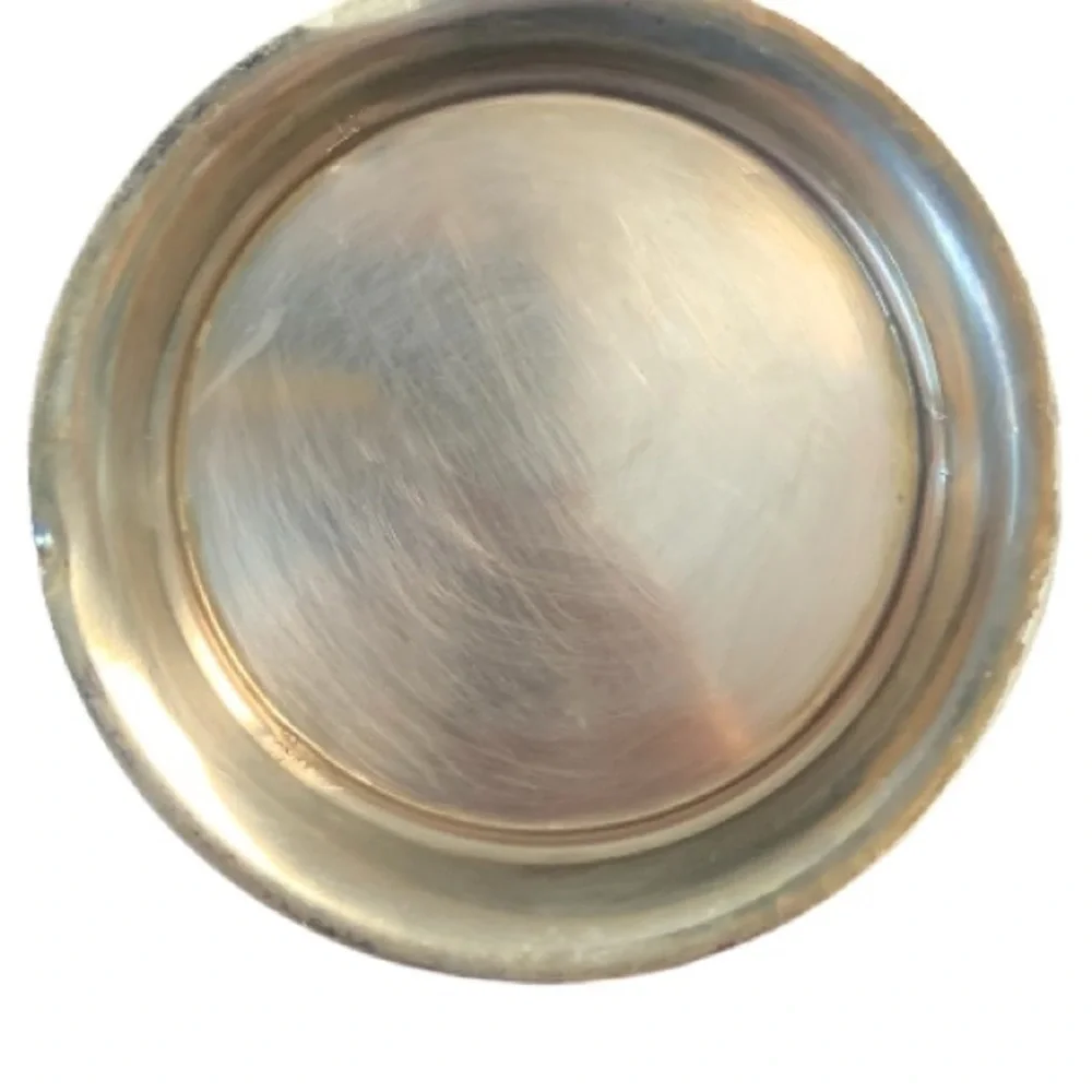 🌺VINTAGE SHEFFIELD ENGLAND SILVER PLATED COBALT LIDDED COFFEE CANISTER W/SPOON - Picture 10 of 16